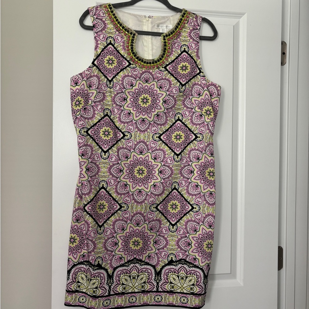 London Times NWOT - Purple and Pink Sheath Mini Dress Size 14